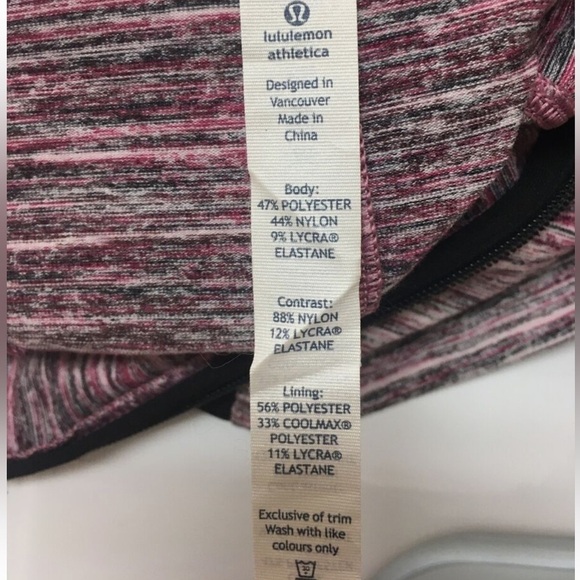 LULULEMON Runderful Zip Long Sleeve Shirt Jacket Space Dye Camo Berry Sz 8 M - Picture 11 of 11
